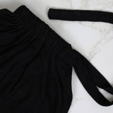 Midnight-Black Bindebonnet Jersey Untertuch -