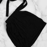 Midnight-Black Bindebonnet Jersey Untertuch -