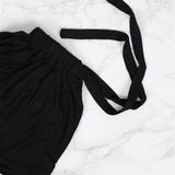 Midnight-Black Bindebonnet Jersey Untertuch -