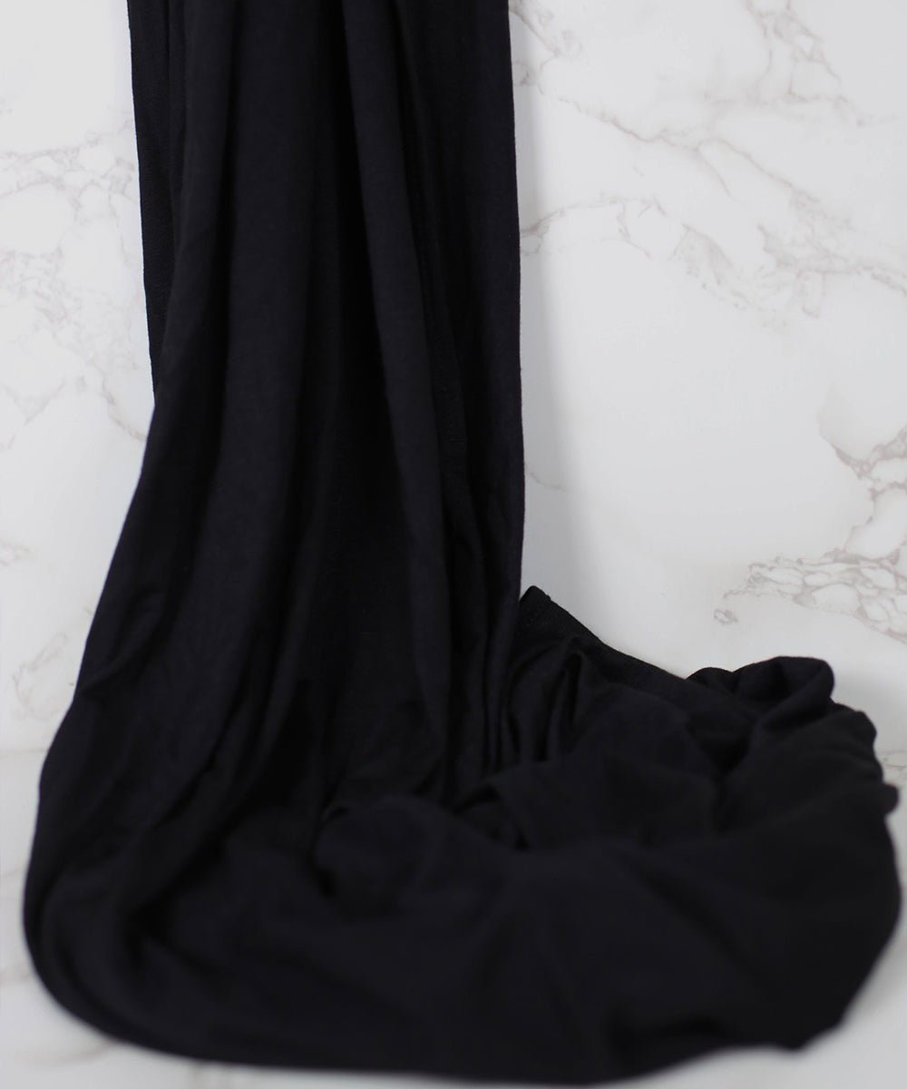 Midnight-Black Premium Jersey Hijab - Jersey