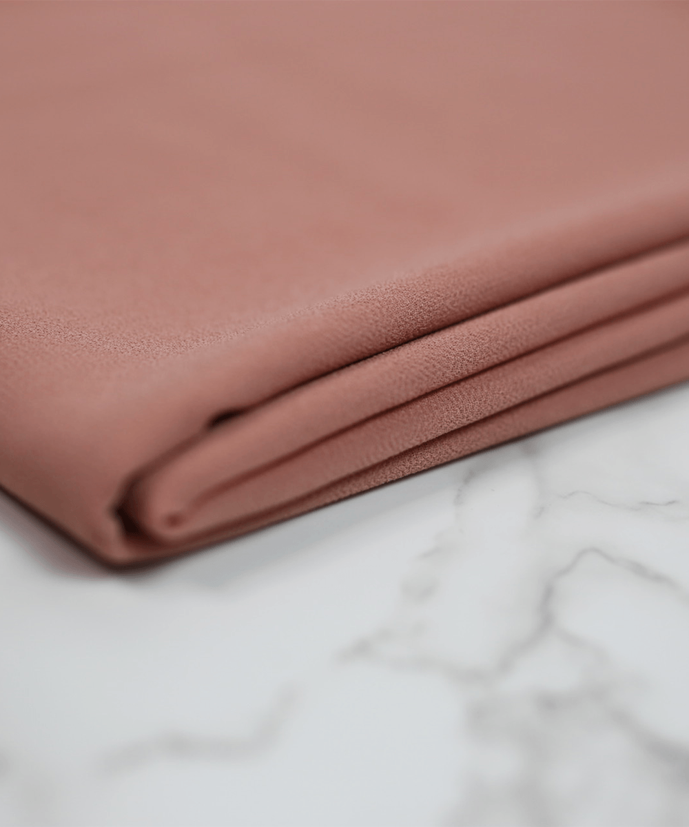 Peach-Bloom Chiffon Hijab - Chiffon