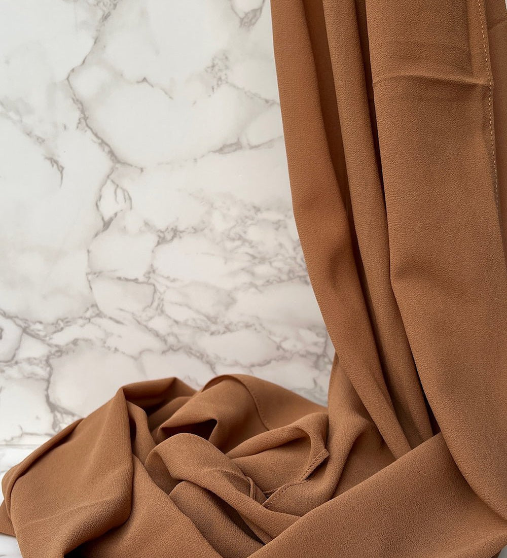 Peanut Butter Chiffon Hijab - Chiffon