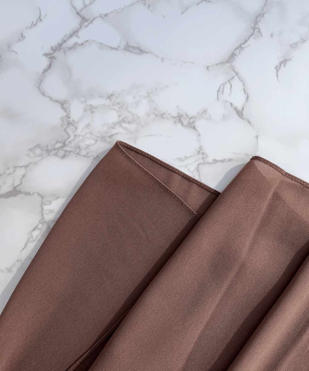 Roasted-Cocoa Chiffon Hijab - Chiffon
