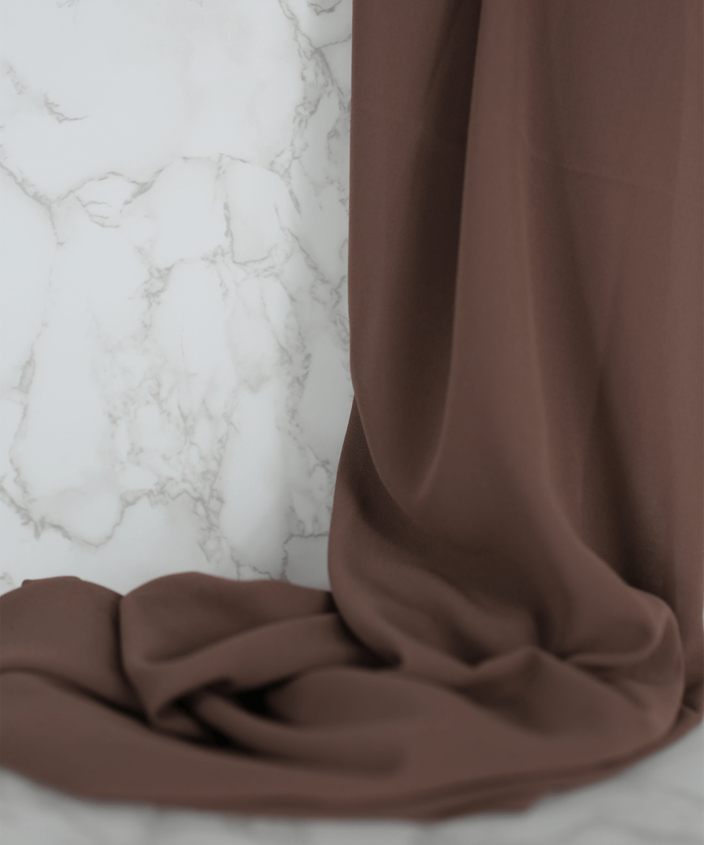 Roasted-Cocoa Chiffon Hijab - Chiffon