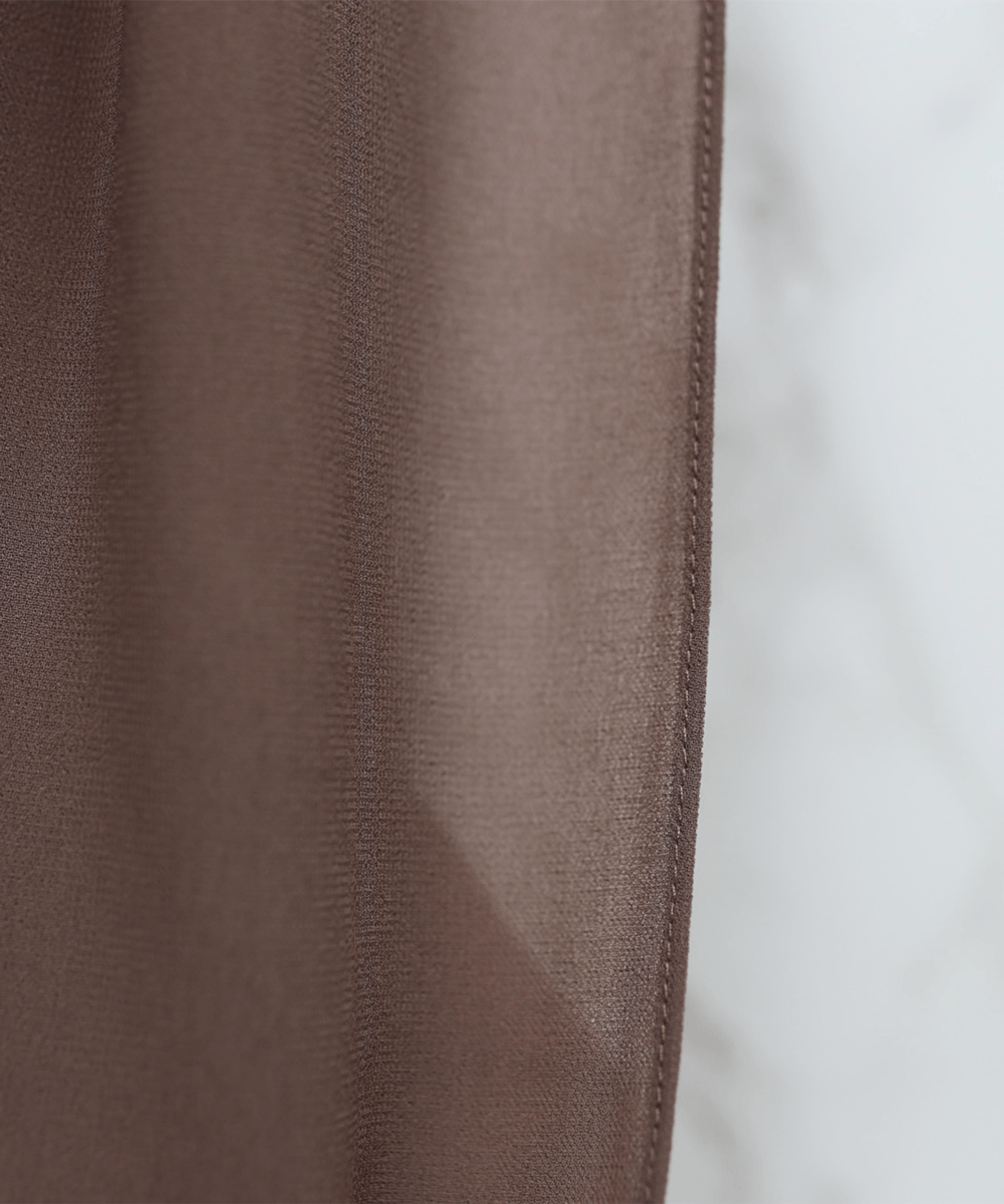 Roasted-Cocoa Chiffon Hijab - Chiffon