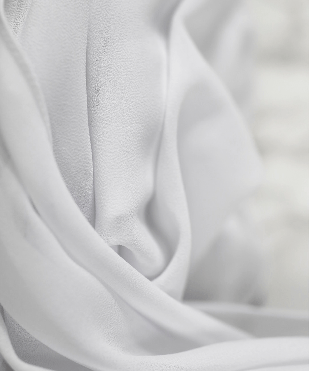 Snow-White Chiffon Hijab - Chiffon
