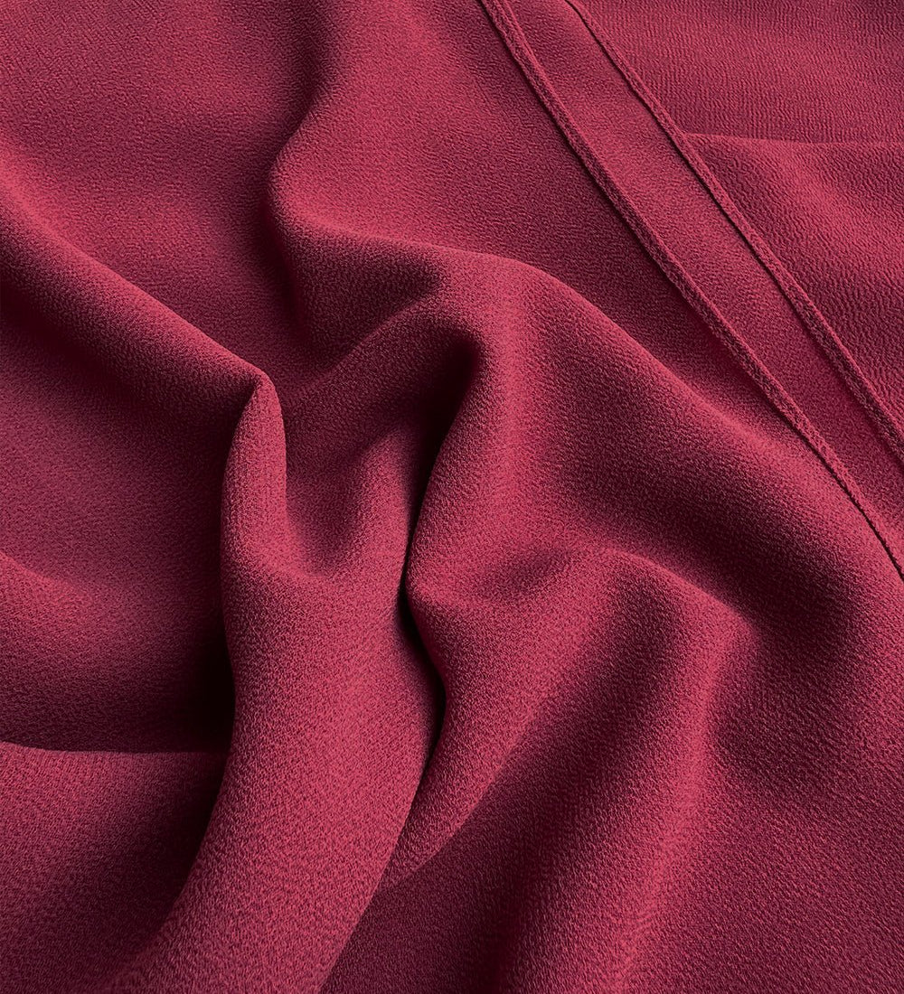 Vino Red Chiffon Hijab - Chiffon