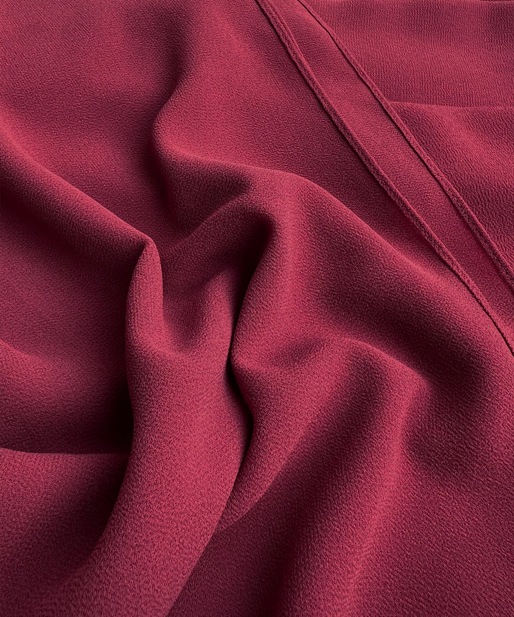 Vino Red Chiffon Hijab - Chiffon